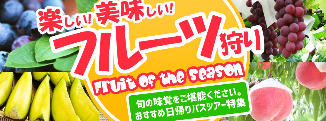 フルーツ狩り 果物狩り特集 関東発 東京発 日帰りバスツアーのバス旅