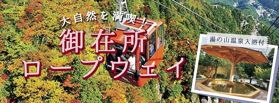 大自然のパノラマ御在所ロープウェイと美肌の湯 湯の山温泉 東海発 名古屋発 日帰りバスツアーのバス旅 オリオンツアー