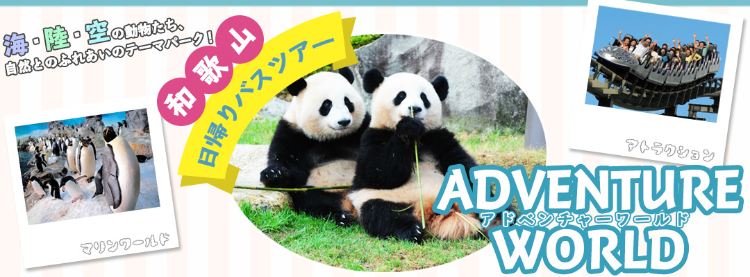 動物園 水族館 遊園地を楽しむなら アドベンチャーワールド 関西発 大阪発 日帰りバスツアーのバス旅 オリオンツアー