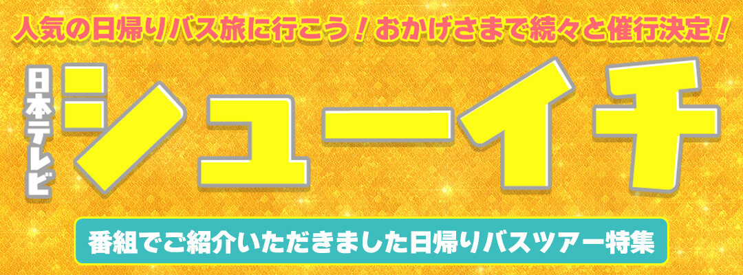 シューイチ／日本テレビで紹介されたオススメ日帰りバスツアー