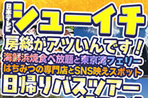 【2025年6月21日（土）日本テレビ｜シューイチで紹介されました！】《新宿発》【千葉】房総がアツいんです！海鮮浜焼食べ放題と爽快フェリーで東京湾横断♪はちみつの専門店と写真ＳＮＳ映えスポットへ！