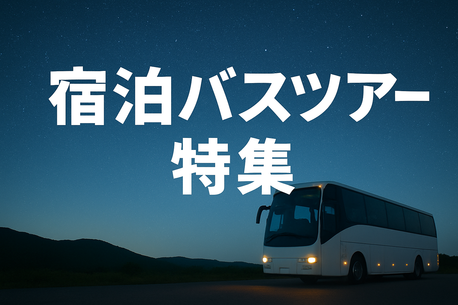 宿泊付きバスツアー特集の見出し用イメージ画像