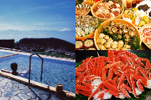 くつろぎのごほうび♪贅沢に!カニ・浜焼き食べ放題×絶景露天風呂「ほったらかし温泉」入浴♪まだ間に合う!新年のお参り「甲斐國 一宮浅間神社」参拝&シャトー勝沼ワイナリーでお買物♪