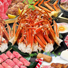 近江牛×3種のカニＷ食べ放題