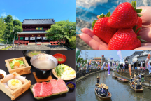 栃木味覚トリプル！とちぎ和牛と桜山豚のしゃぶしゃぶ食べ比べランチ＆いちご狩り食べ放題＆世界遺産「日光散策」♪