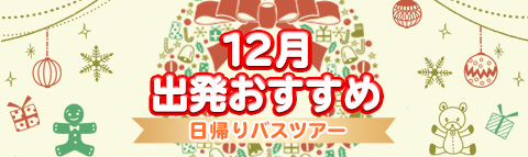 12月出発おすすめ日帰りバスツアー