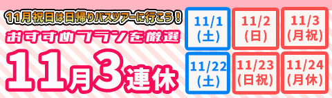 11月連休特集