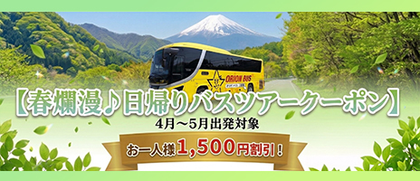 春爛漫日帰りバスツアークーポン